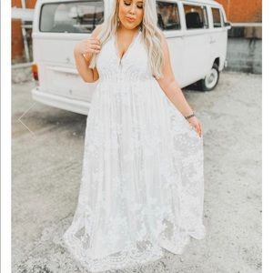 White plus size dress from southern fried chic.